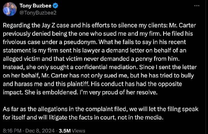 Jay-Z rape accusers lawyer slams rappers intimidation tactic