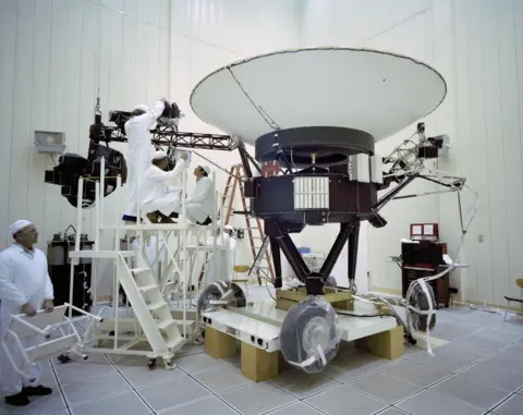 NASA Voyager 2 Spacecraft being tested by Nasa Scientists