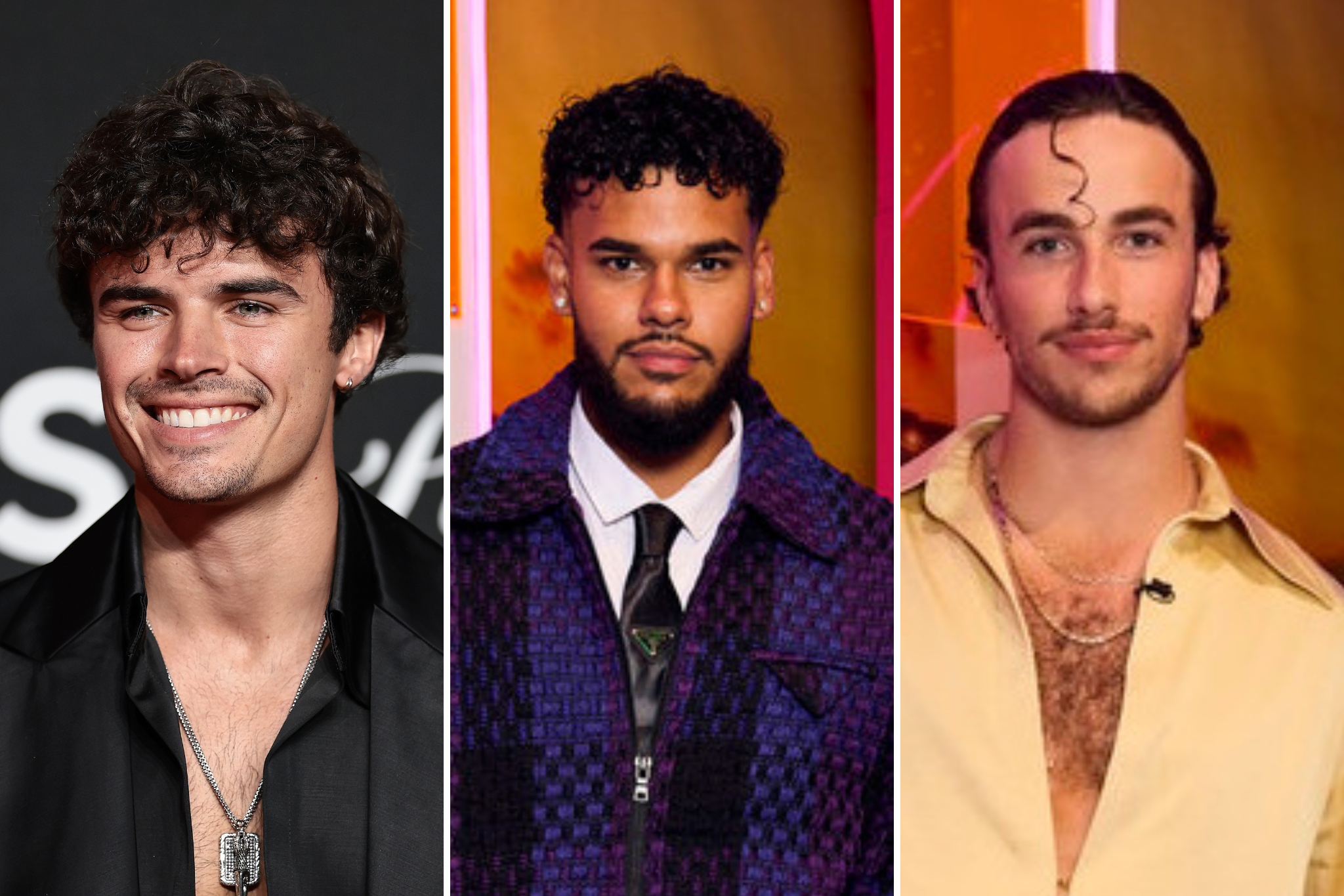 (L-R) Love Island season seven contestants Nic Vansteenberghe, Bryan Arenales and Elan Bibas will also run the 2025 NYC marathon