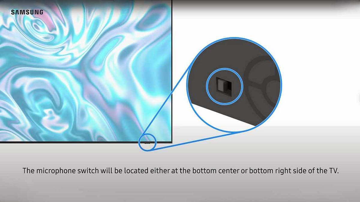 instructions for how to turn off the microphone on a Samsung smart TV